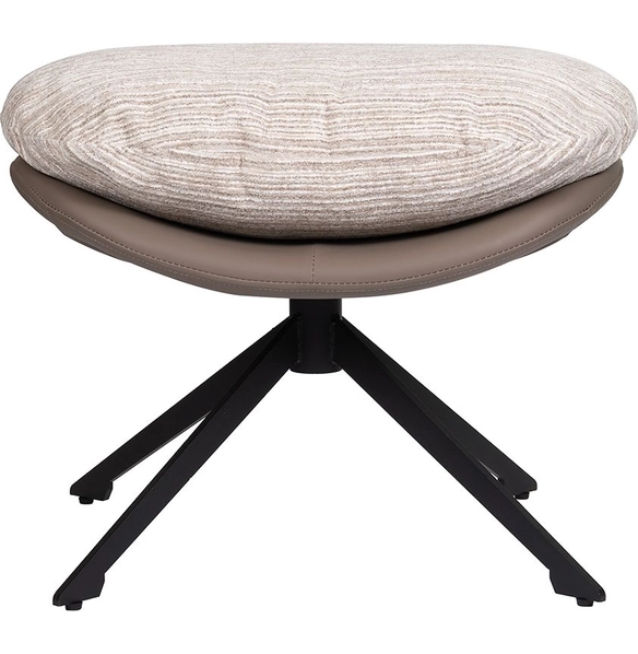 Оттоманка BLISS серый, экокожа, шенилл