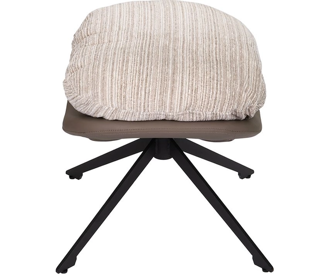 Оттоманка BLISS серый, экокожа, шенилл фото №3