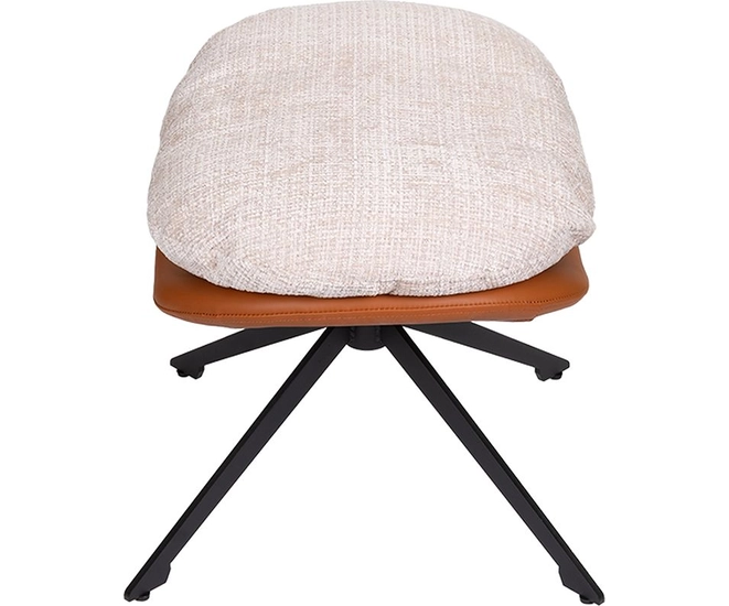 Оттоманка BLISS оранж/серый, экокожа, шенилл фото №3