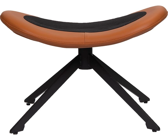 Оттоманка BLISS оранж/серый, экокожа, шенилл фото №4