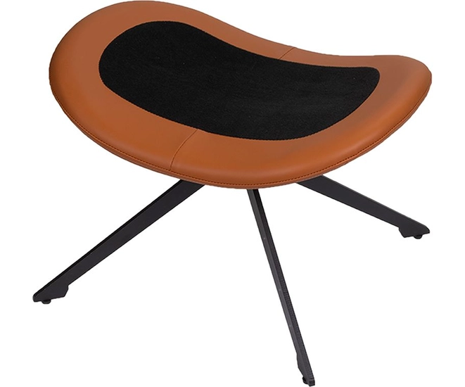 Оттоманка BLISS оранж/серый, экокожа, шенилл фото №5