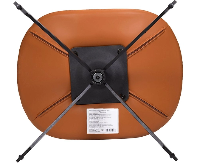 Оттоманка BLISS оранж/серый, экокожа, шенилл фото №7