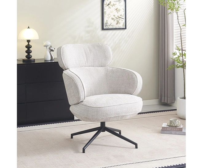 Кресло KING кремовый, шенилл фото №2