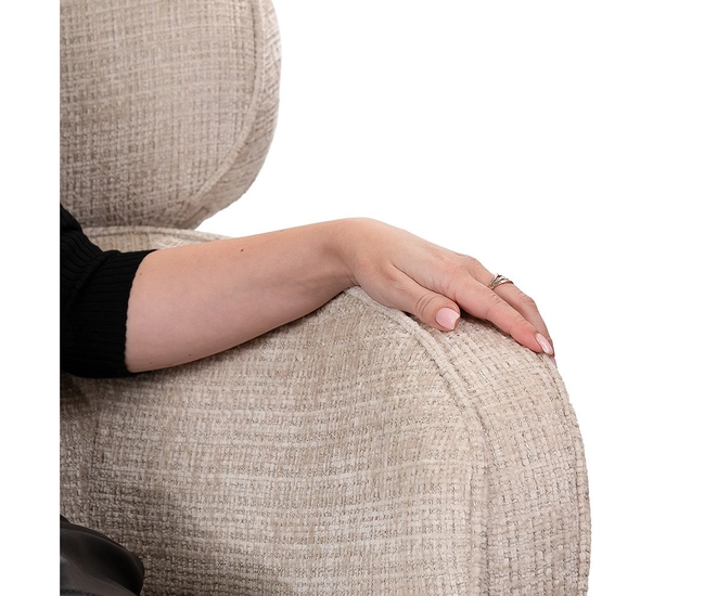 Кресло KING кремовый, шенилл фото №14