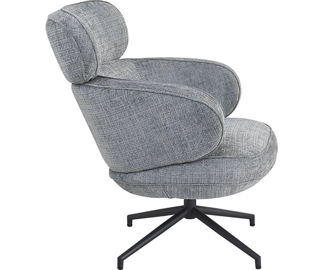 Кресло KING серый, шенилл фото №3