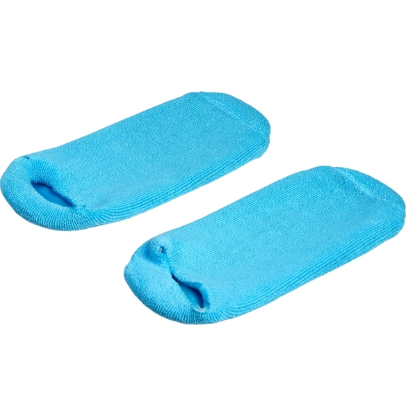 Маска-носки увлажняющие гелевые многоразового использования, голубые