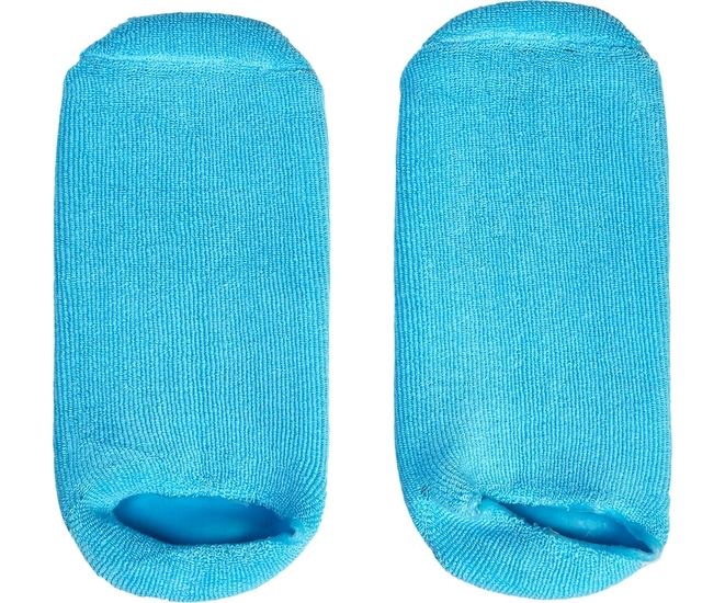 Маска-носки увлажняющие гелевые многоразового использования, голубые фото #2