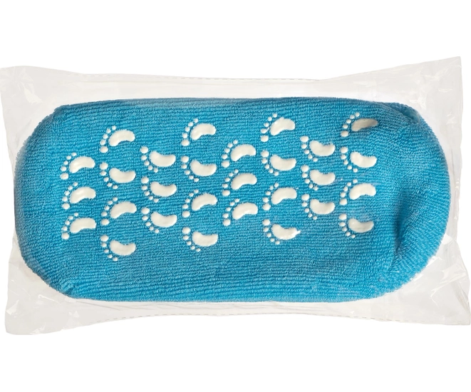 Маска-носки увлажняющие гелевые многоразового использования, голубые фото #4