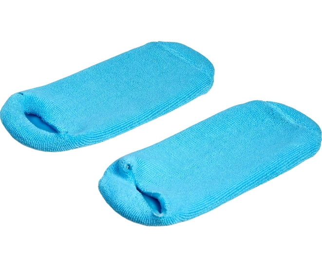 Маска-носки увлажняющие гелевые многоразового использования, голубые фото #1
