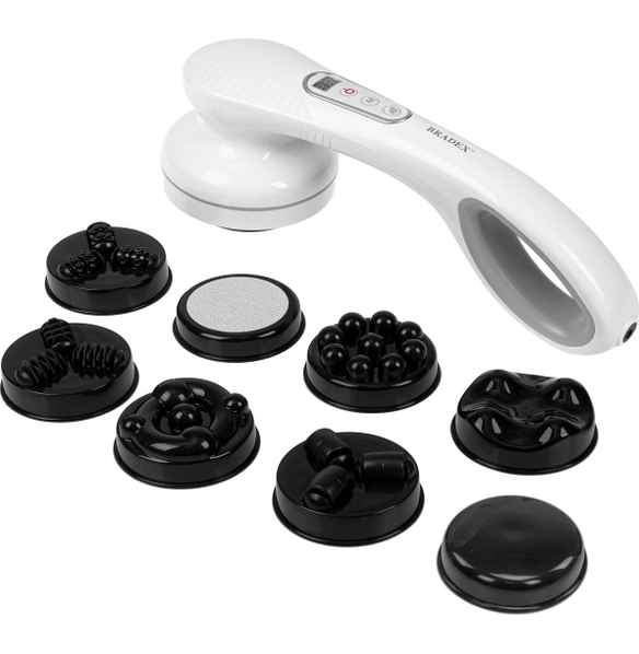 Массажёр для тела беспроводной, Тай Чи и Шиацу массаж, 8 насадок