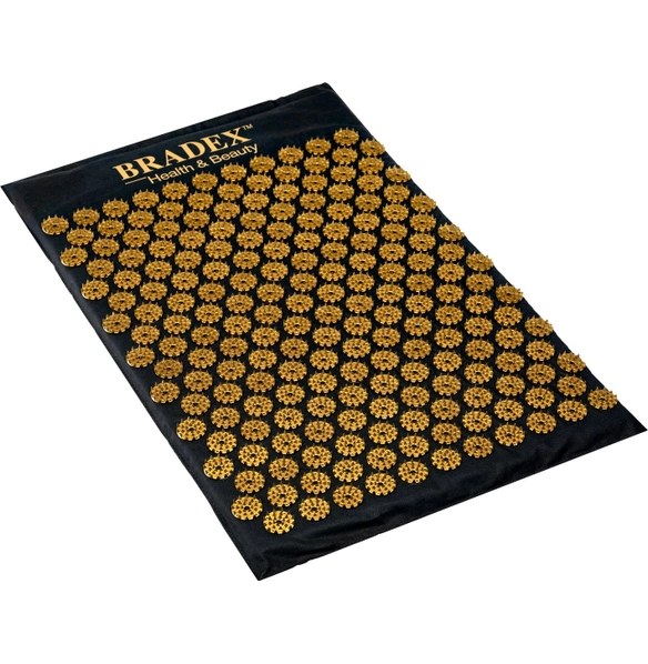 Коврик акупунктурный Нирвана чёрный, золотые шипы