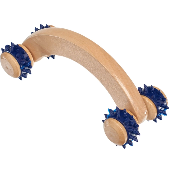 Массажёр для тела деревянный, 4 ролика