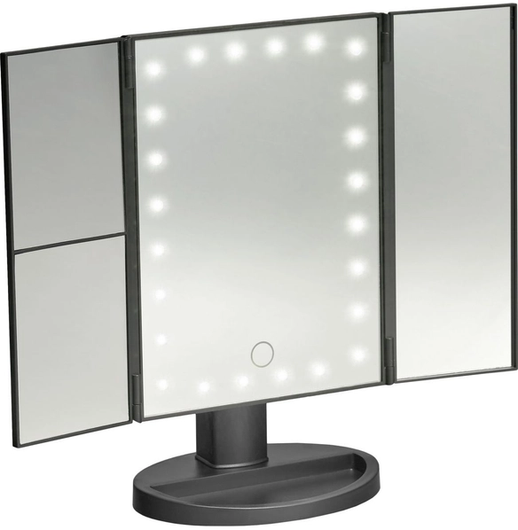 Настольное зеркало раскладное, BRADEX, с подсветкой, сенсорный экран, 24 LED