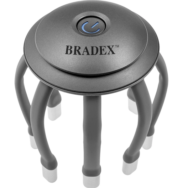 Массажёр для головы вибрационный Бруклин, серый