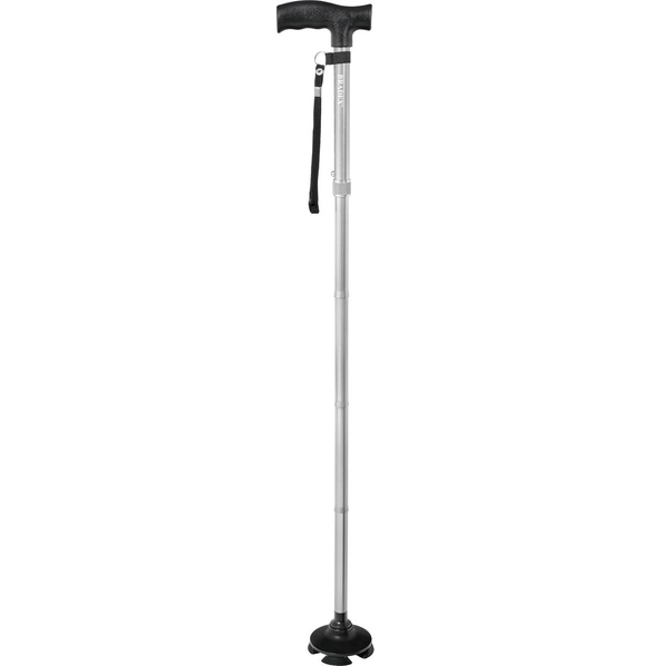 Трость опорная складная, серебряная
