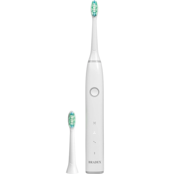 Зубная щетка электрическая Соник, 2 насадки, белая
