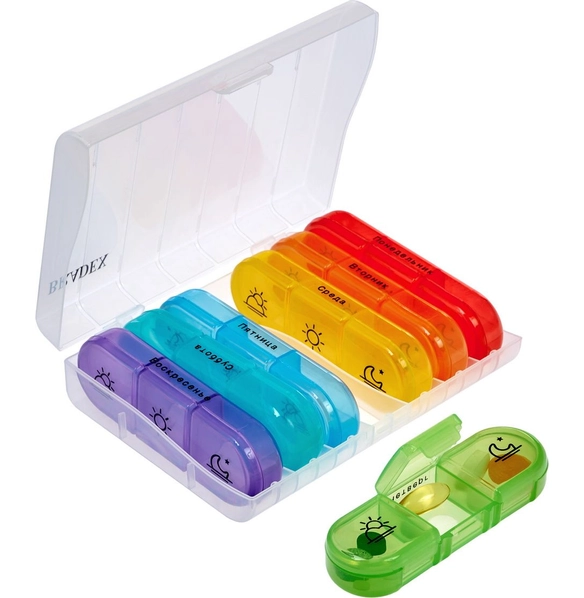 Контейнер для таблеток Здоровье, мультиколор