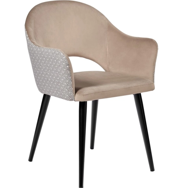Стул Bruno латте с жаккардом