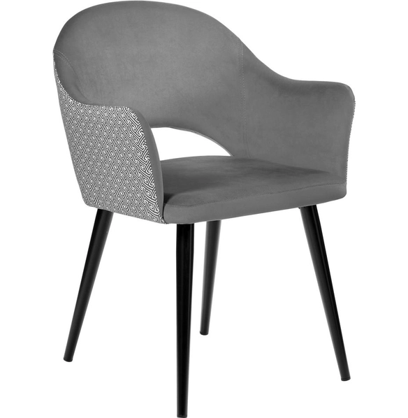Стул Bruno серый с жаккардом