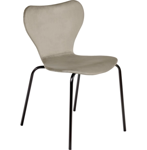 Стул Seven Style латте велюр, чёрные ножки