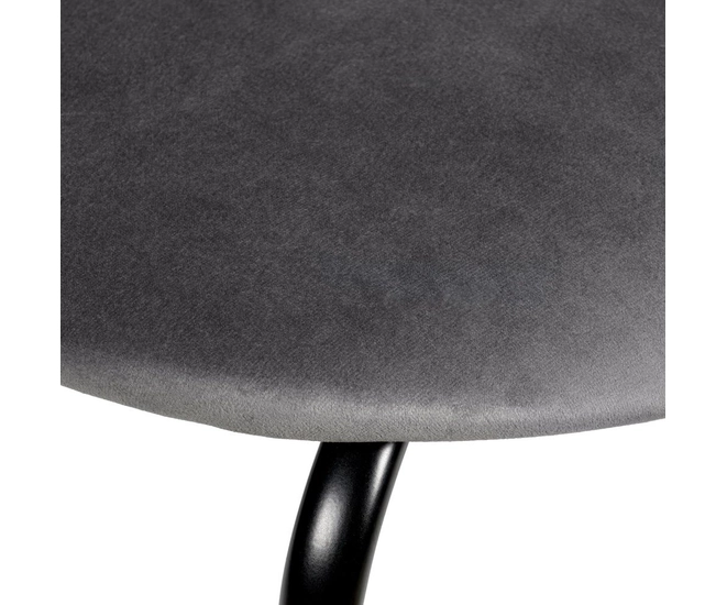Стул Seven Style тёмно-серый велюр с чёрными ножками фото #6