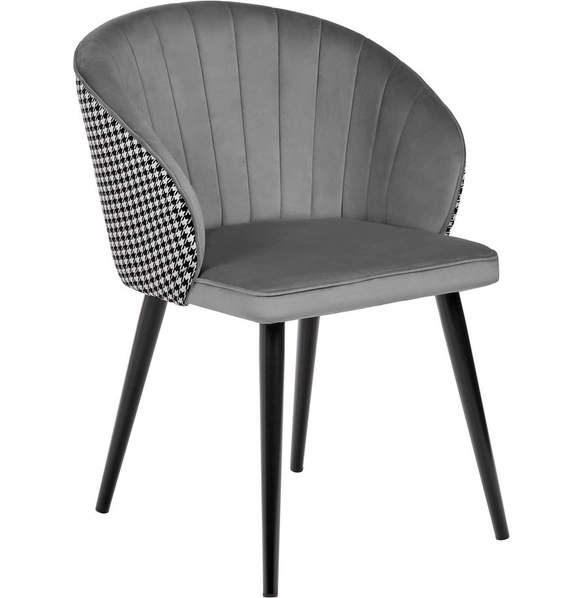 Стул Paola тёмно-серый с жаккардом