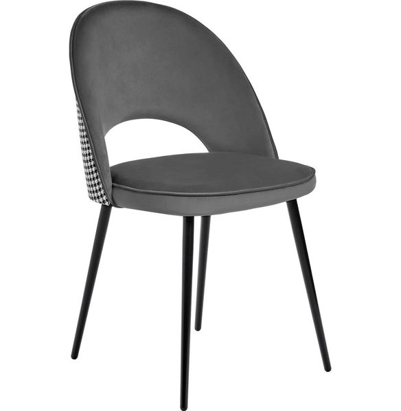 Стул Leo тёмно-серый с жаккардом