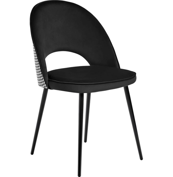 Стул Leo чёрный с жаккардом