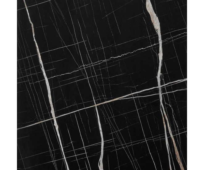 Стол Dublin раскладной 120-160х80х75 чёрный мрамор с чёрными ножками фото #14