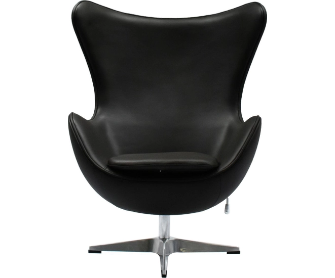 Кресло EGG STYLE чёрный, натуральная кожа (СоюзМ X5, Black) фото #2