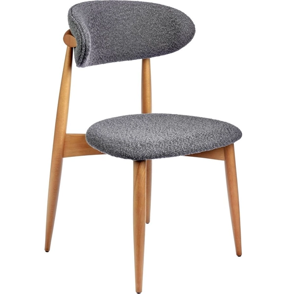 Стул Lucas тёмно-серый букле, ножки цвета орех