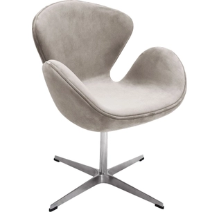 Кресло Swan Style Chair латте, искусственная замша RF 0690