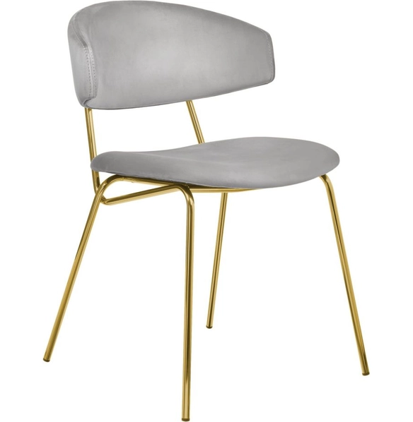 Стул Elle серый, золотые ножки