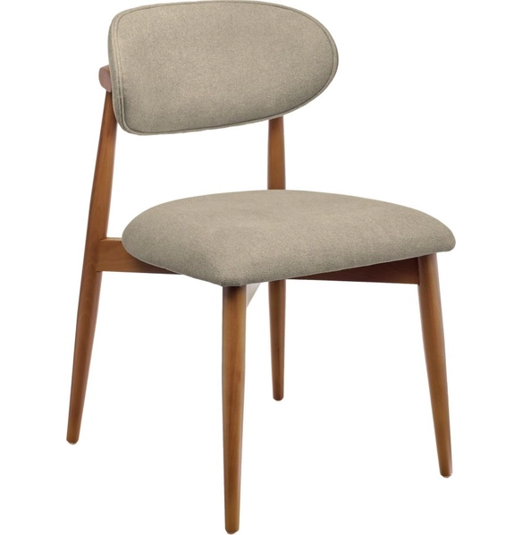 Стул Lucas 3 латте букле с ножками цвета орех