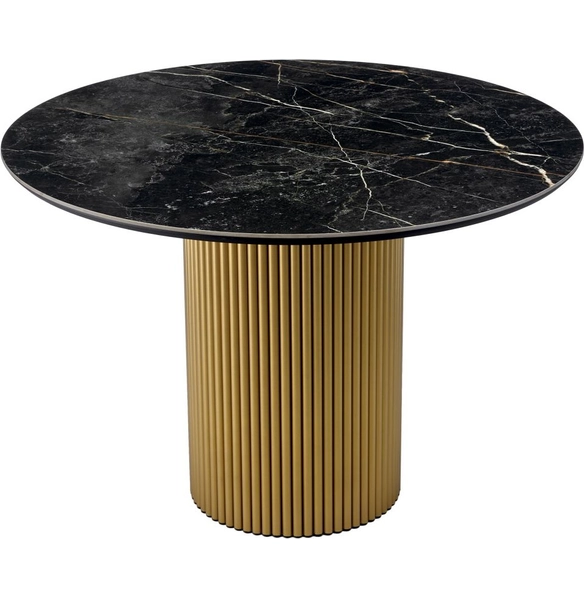 Стол Aura 110 см, керамогранит Wacom глянец, золото