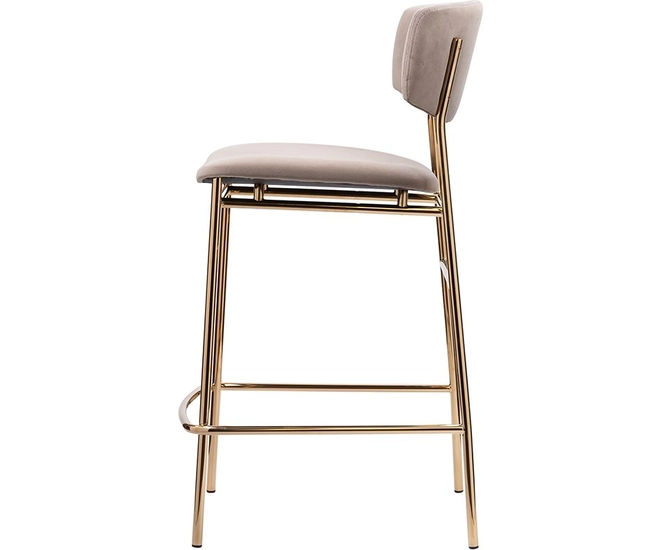 Стул полубарный Elle латте с золотыми ножками фото №5