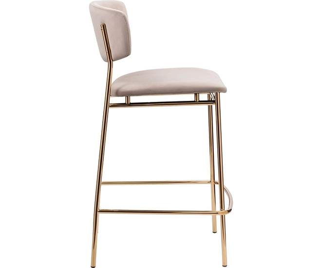 Стул полубарный Elle латте с золотыми ножками фото №8