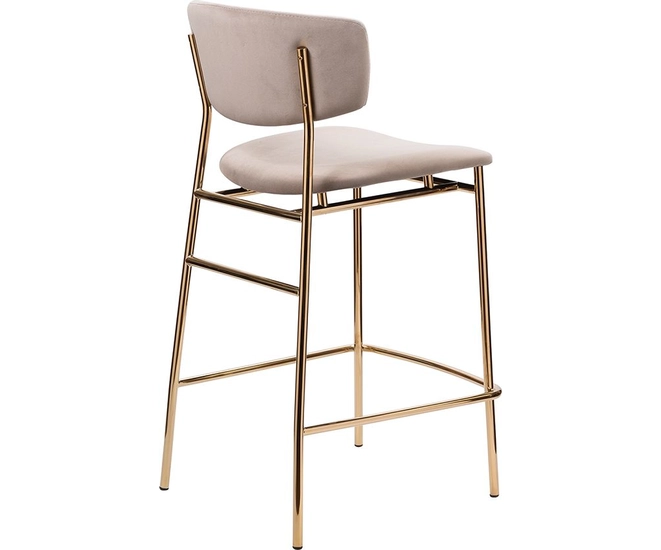Стул полубарный Elle латте с золотыми ножками фото №9