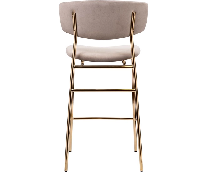 Стул полубарный Elle латте с золотыми ножками фото №10