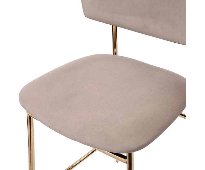 Стул полубарный Elle латте с золотыми ножками фото №11