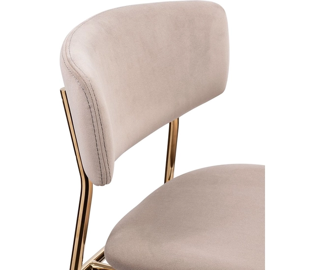Стул полубарный Elle латте с золотыми ножками фото №13