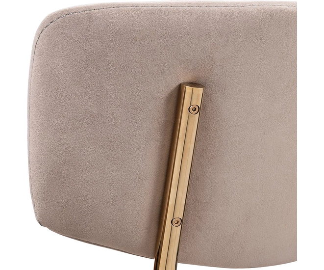 Стул полубарный Elle латте с золотыми ножками фото №14