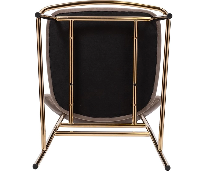 Стул полубарный Elle латте с золотыми ножками фото №16