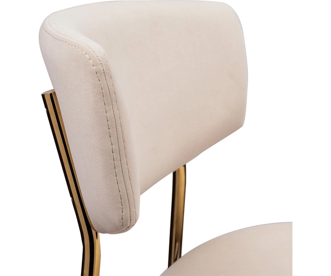 Стул полубарный Elle серый с золотыми ножками фото №12