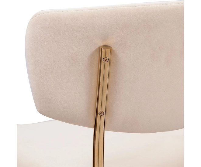 Стул полубарный Elle серый с золотыми ножками фото №13