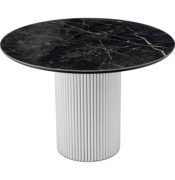 Стол Aura 110 см, керамогранит Wacom глянец, белый