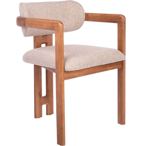 Стул Rich рогожка латте, ножки цвета орех