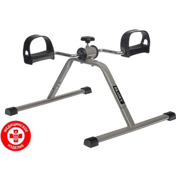 Велотренажер Аэроб Нью, компактный, серый