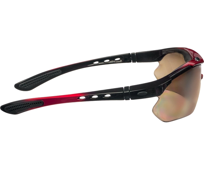 Очки спортивные солнцезащитные с 5 сменными линзами в чехле, красные фото #2