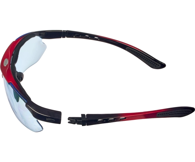 Очки спортивные солнцезащитные с 5 сменными линзами в чехле, красные фото #10